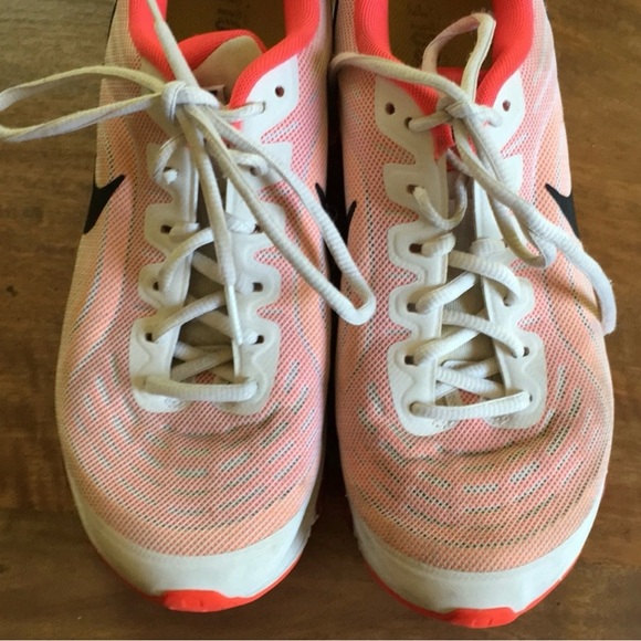 Nike White and Coral Running Shoes - Picture 2 of 3